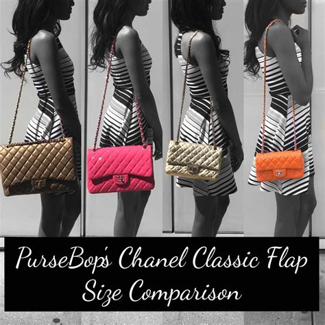 chanel flap bag size comparison|chanel 25cm flap bag.